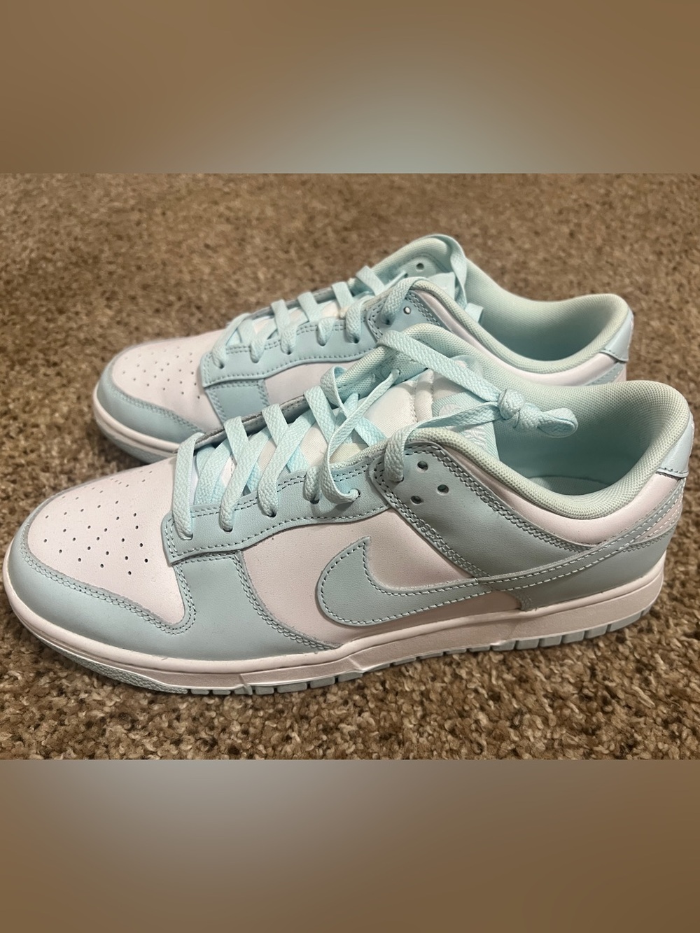Nike Men’s Dunks Low Glacier Blue and White